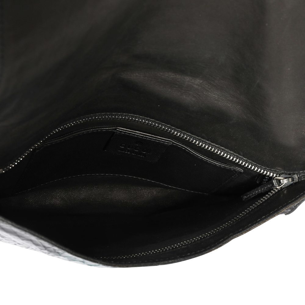 Gucci Green Python Journal Clutch - image 7